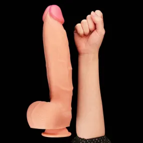 12" Huge Dual Density Silicone Realistic Dildo with Suction Cup