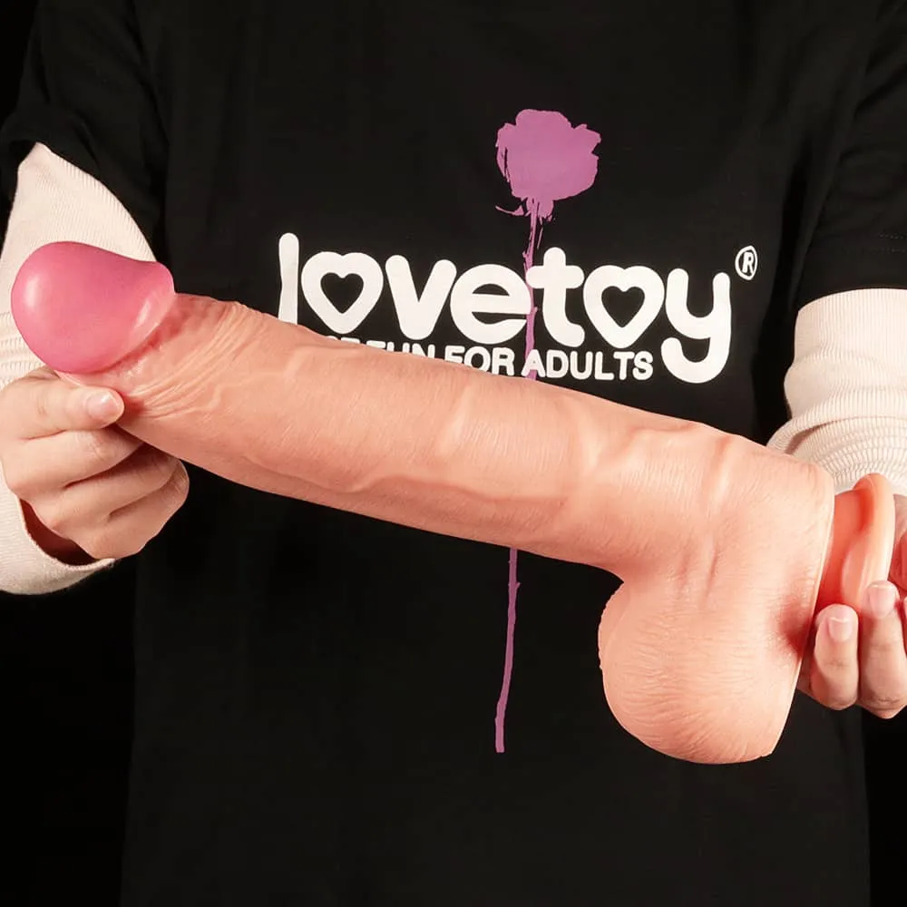 12" Huge Dual Density Silicone Realistic Dildo with Suction Cup