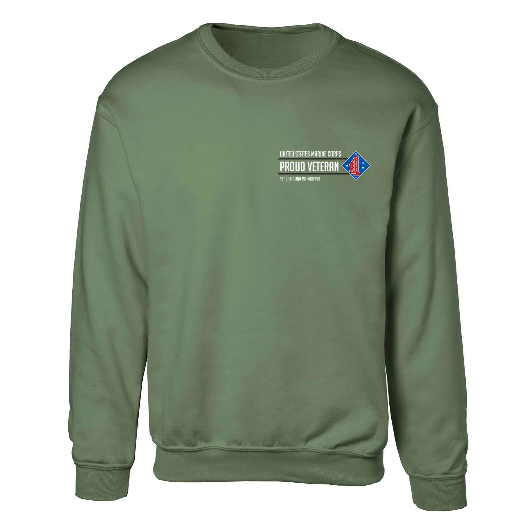 1st Battalion 1st Marines Proud Veteran Sweatshirt