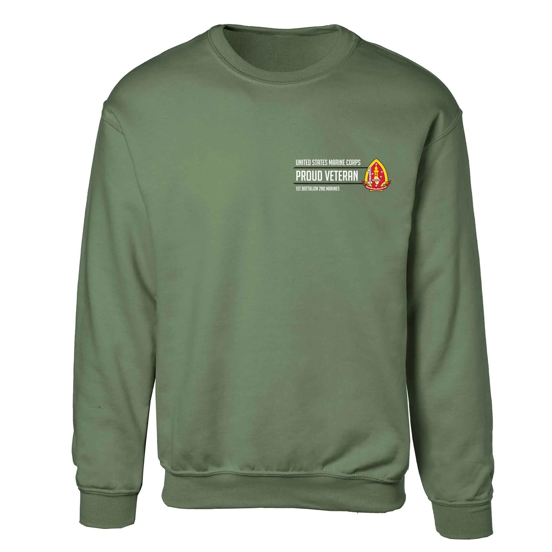 1st Battalion 2nd Marines Proud Veteran Sweatshirt