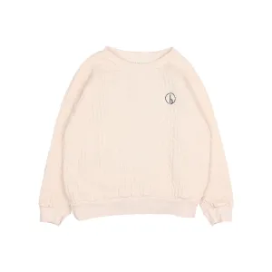 6674-PADDED SWEATSHIRT-Cream Pink