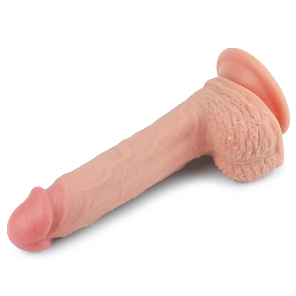 8.5'' Dual Density Platinum Silicone Cock Flesh Dildo