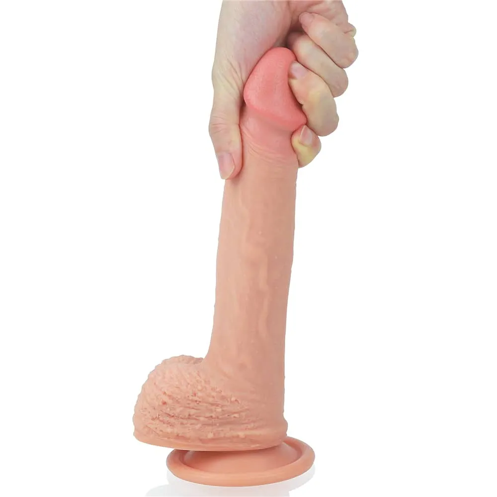 8.5'' Dual Density Platinum Silicone Cock Flesh Dildo