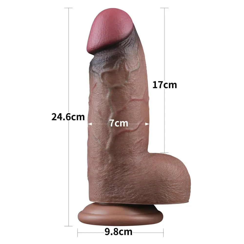 9.5'' Dual Density Silicone Cock XXL