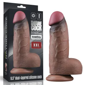 9.5'' Dual Density Silicone Cock XXL