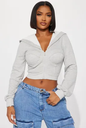 Adina Lounge Hoodie - Heather Grey