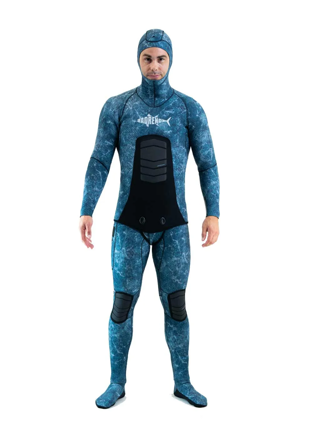 Adreno Mens Ascension 3.5mm Two Piece Wetsuit, Diving Gloves, Diving Socks - Combo