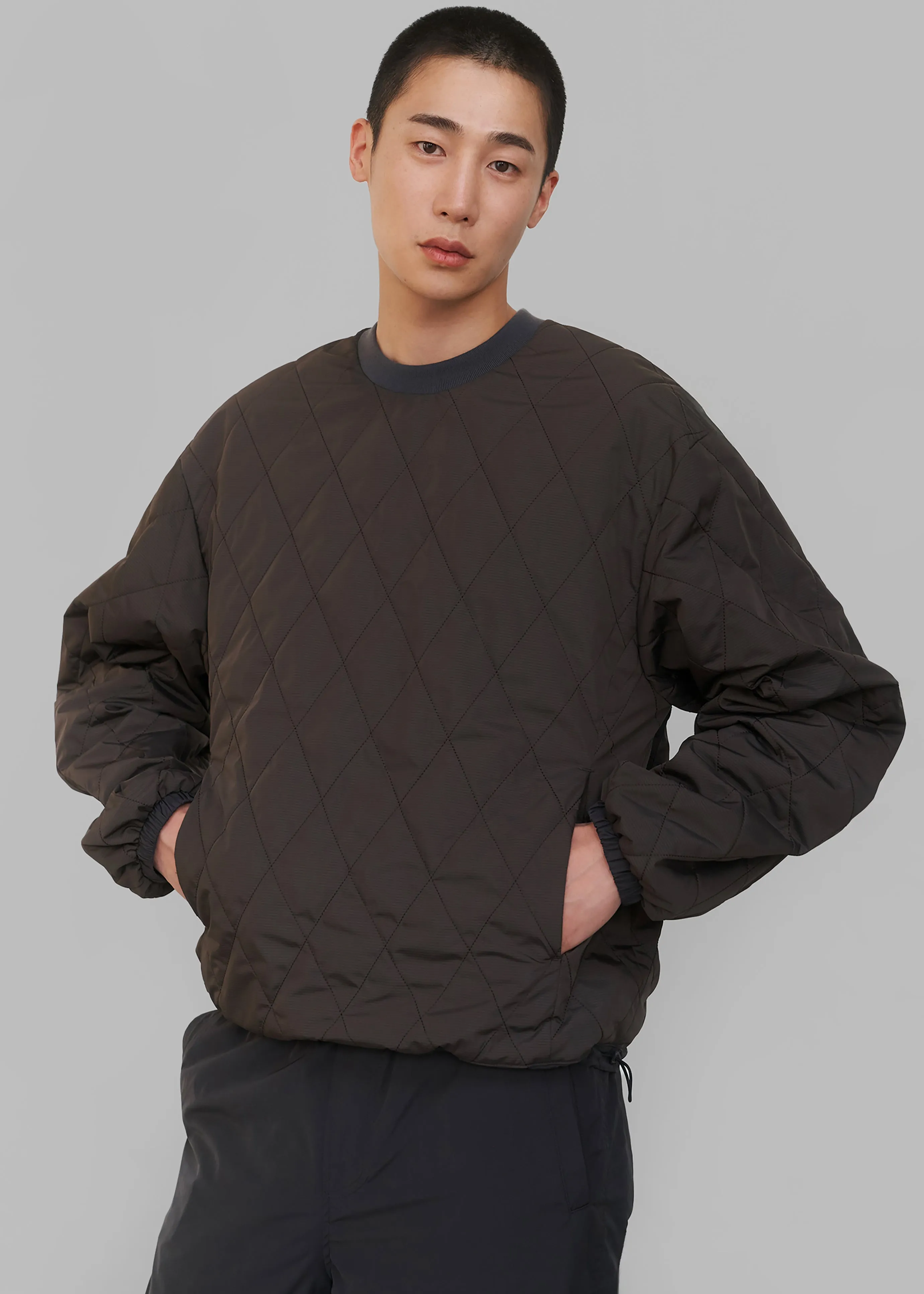 Amomento Reversible Padded Sweatshirt - Dark Brown