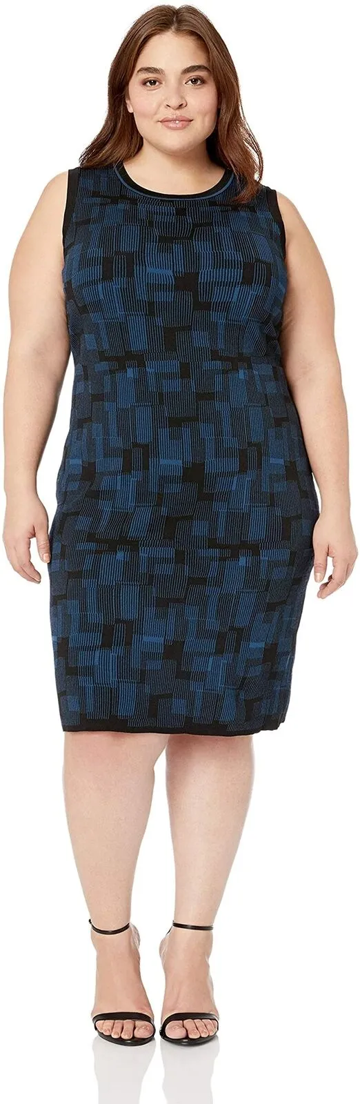 Anne Klein Plus Size Printed Sweater Dress