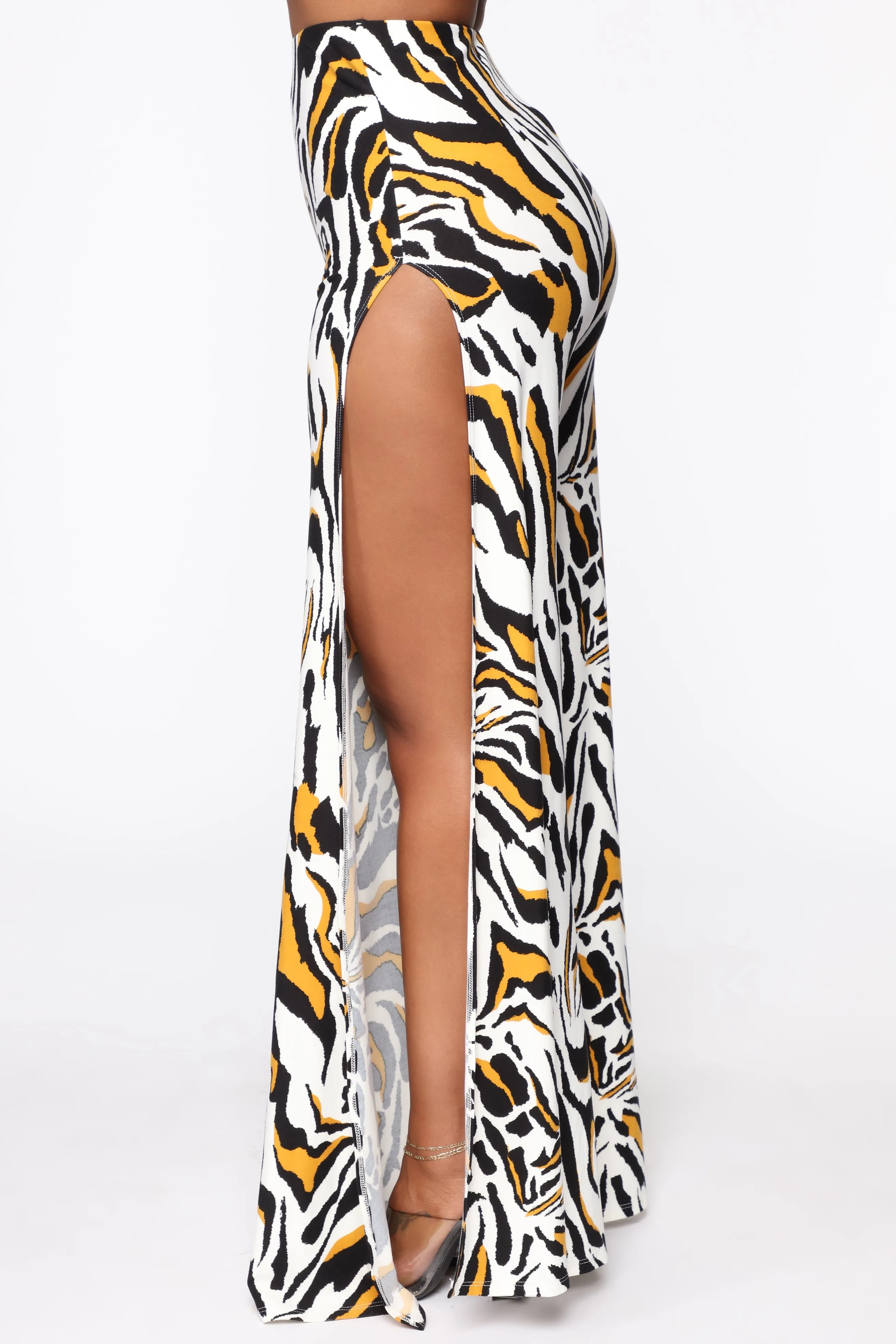 Arlie Zebra Pant Set - Mustard/combo