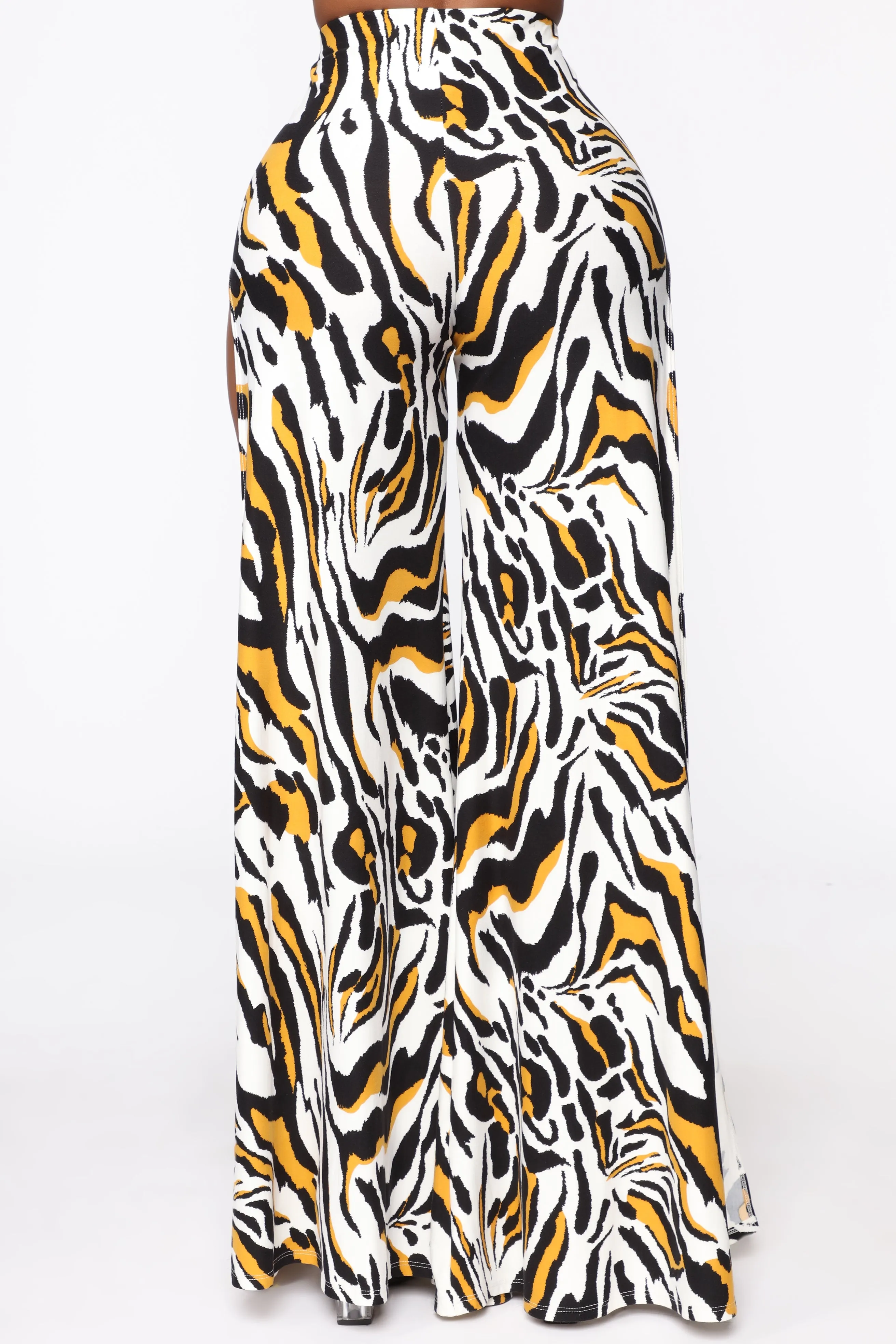 Arlie Zebra Pant Set - Mustard/combo