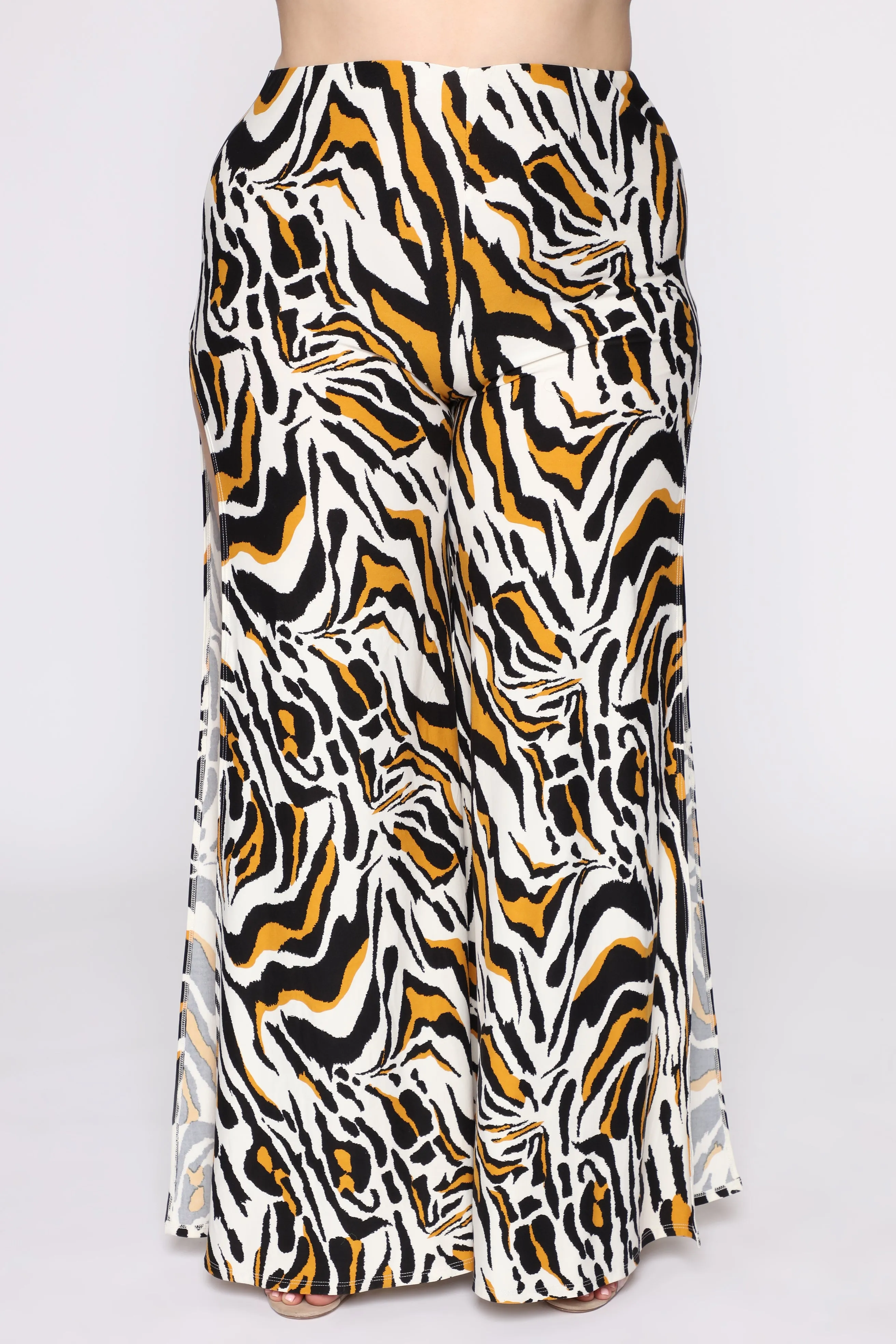 Arlie Zebra Pant Set - Mustard/combo