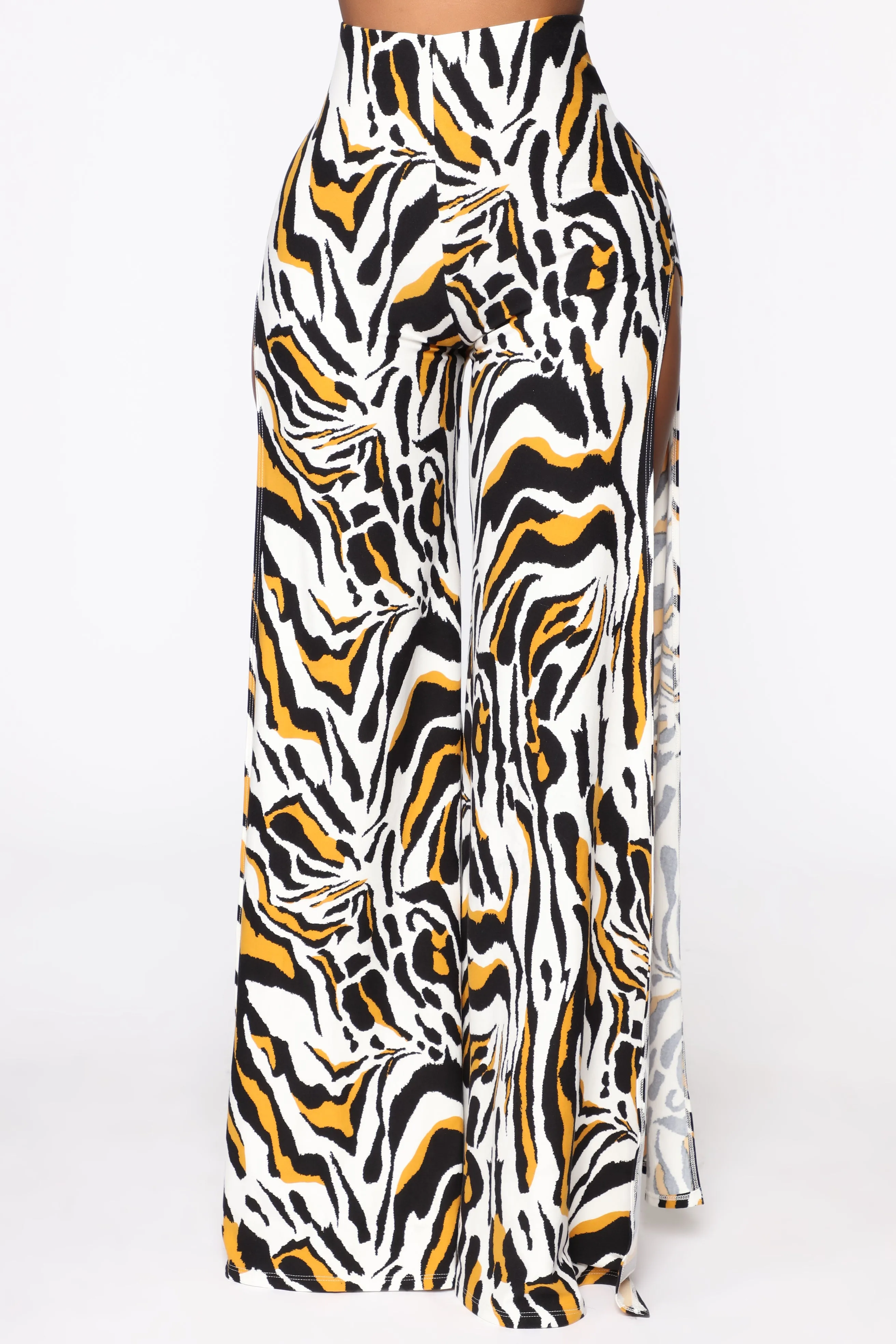 Arlie Zebra Pant Set - Mustard/combo