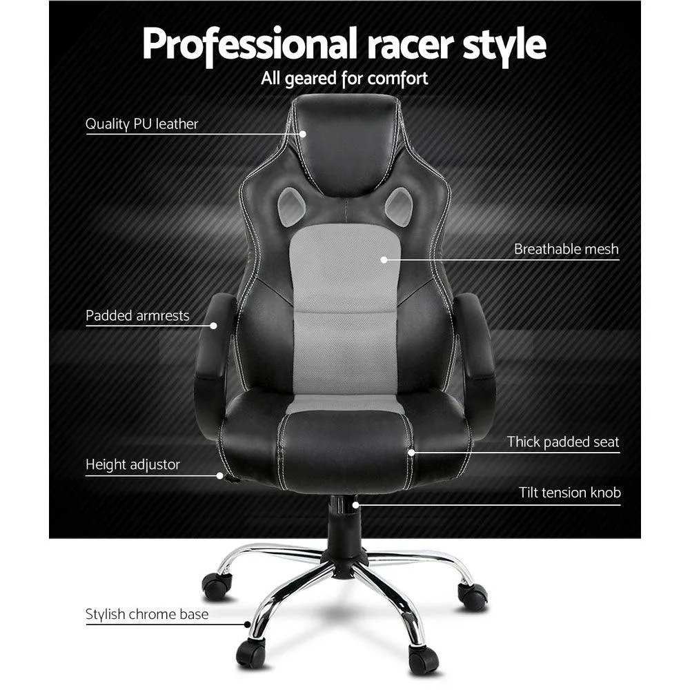 Artiss Gaming Chair Computer Office Chairs Grey & Black