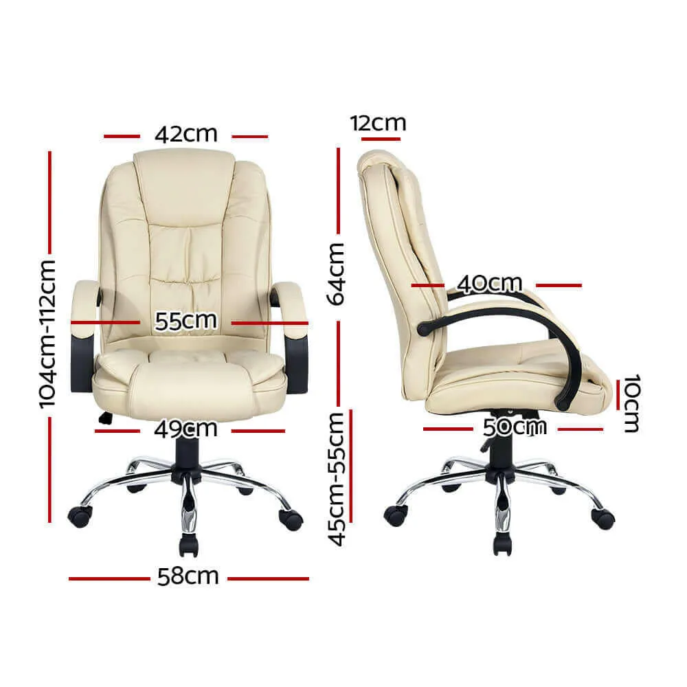 Artiss Office Chair Gaming Computer Chairs Executive PU Leather Seat