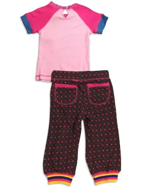 Baby Sara Infant Baby Girls Short Sleeve Embellished Pant Set, 30143