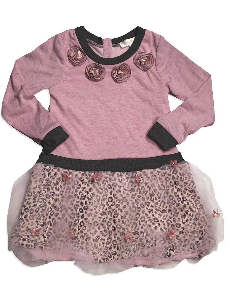 Baby Sara Toddler & Girls Long Sleeve Dresses - Assorted Fabrics Styles Colors, 30140