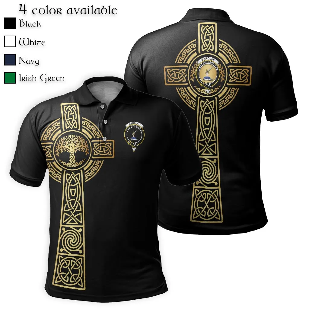 Barclay Clan Polo Shirt with Golden Celtic Tree Of Life