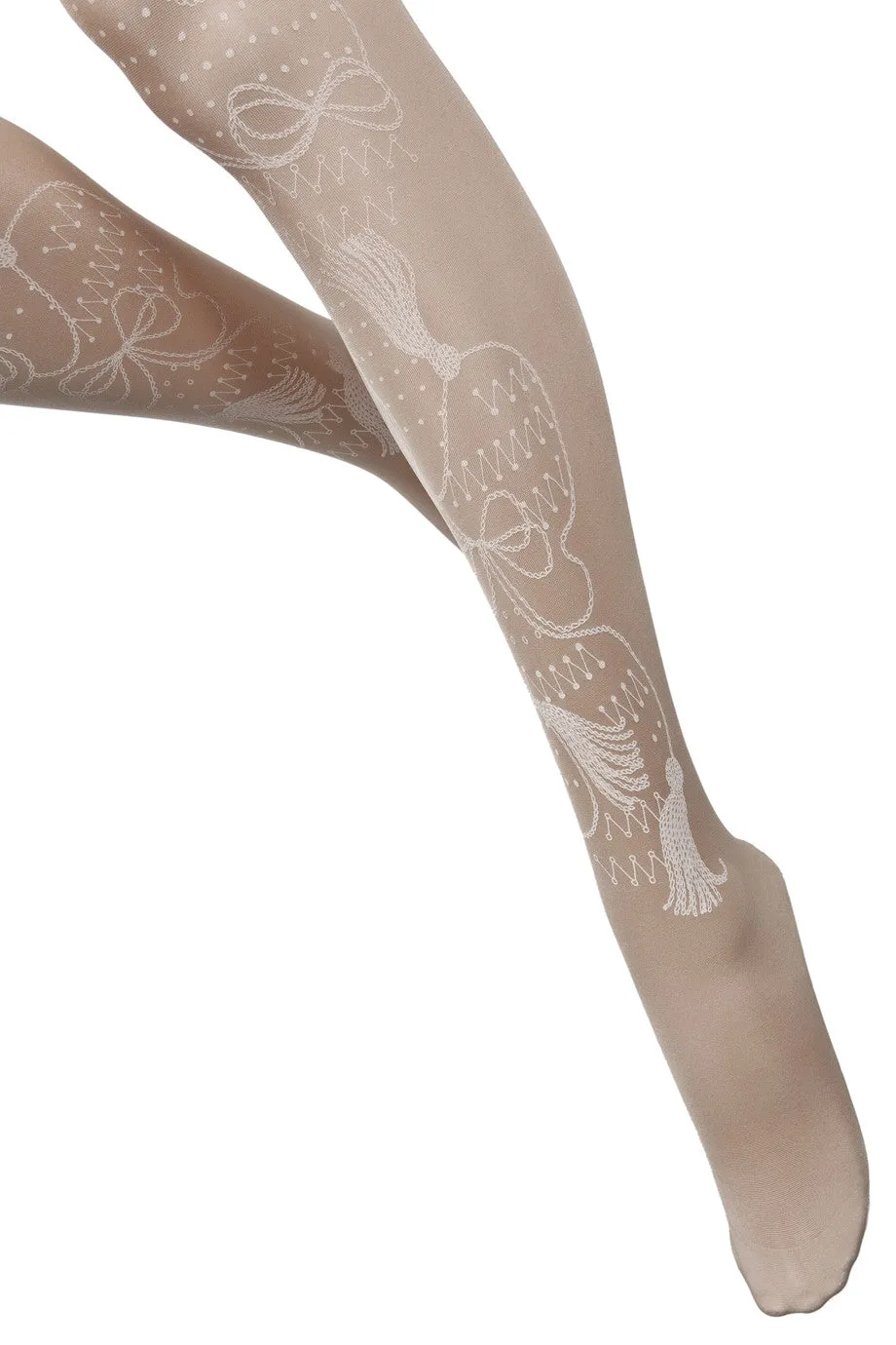 BEBAROQUE TAFFEY Printed Nude Tights