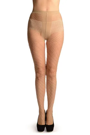 Beige Luxurious Maxi Mesh Fishnet Tights