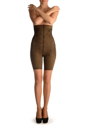 Beige With Strong Corset Shaping Tummy In Tights