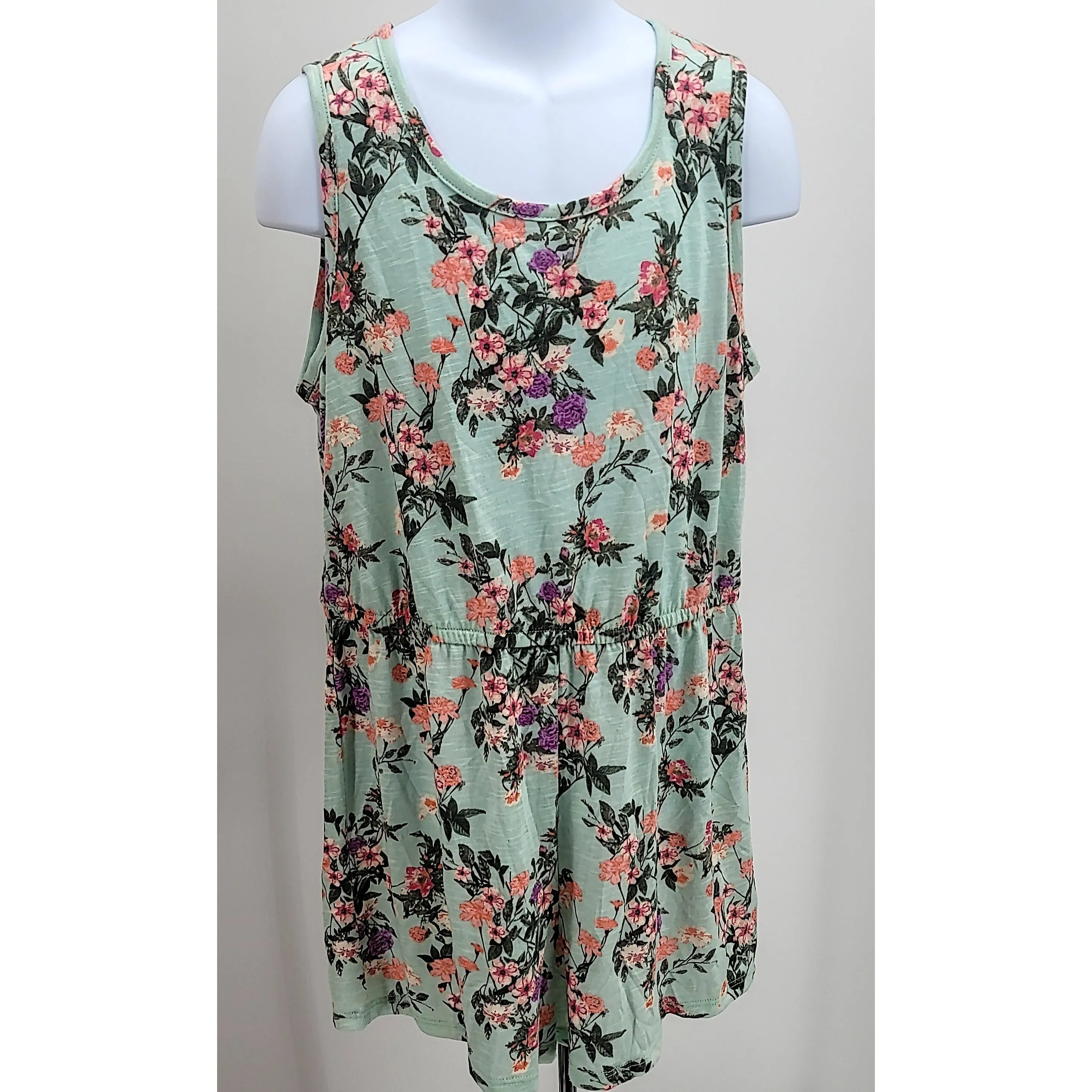 Belle Du Jour Girls Floral Romper, Size XL