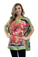 Beth satin Poncho Blouse