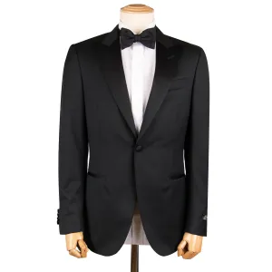 Black Italian Slim Pure Wool Tuxedo Suit