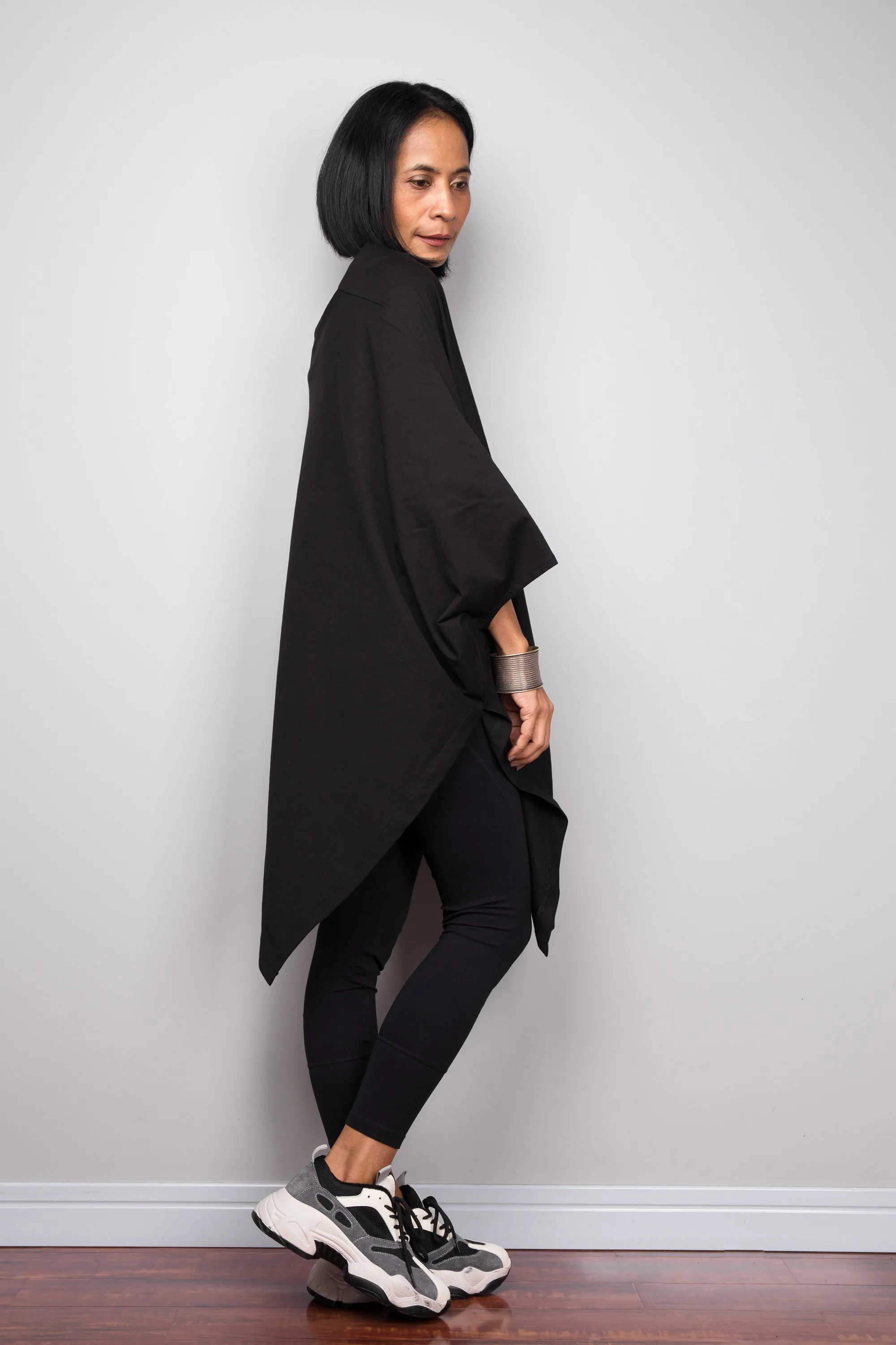 Black Pullover Poncho