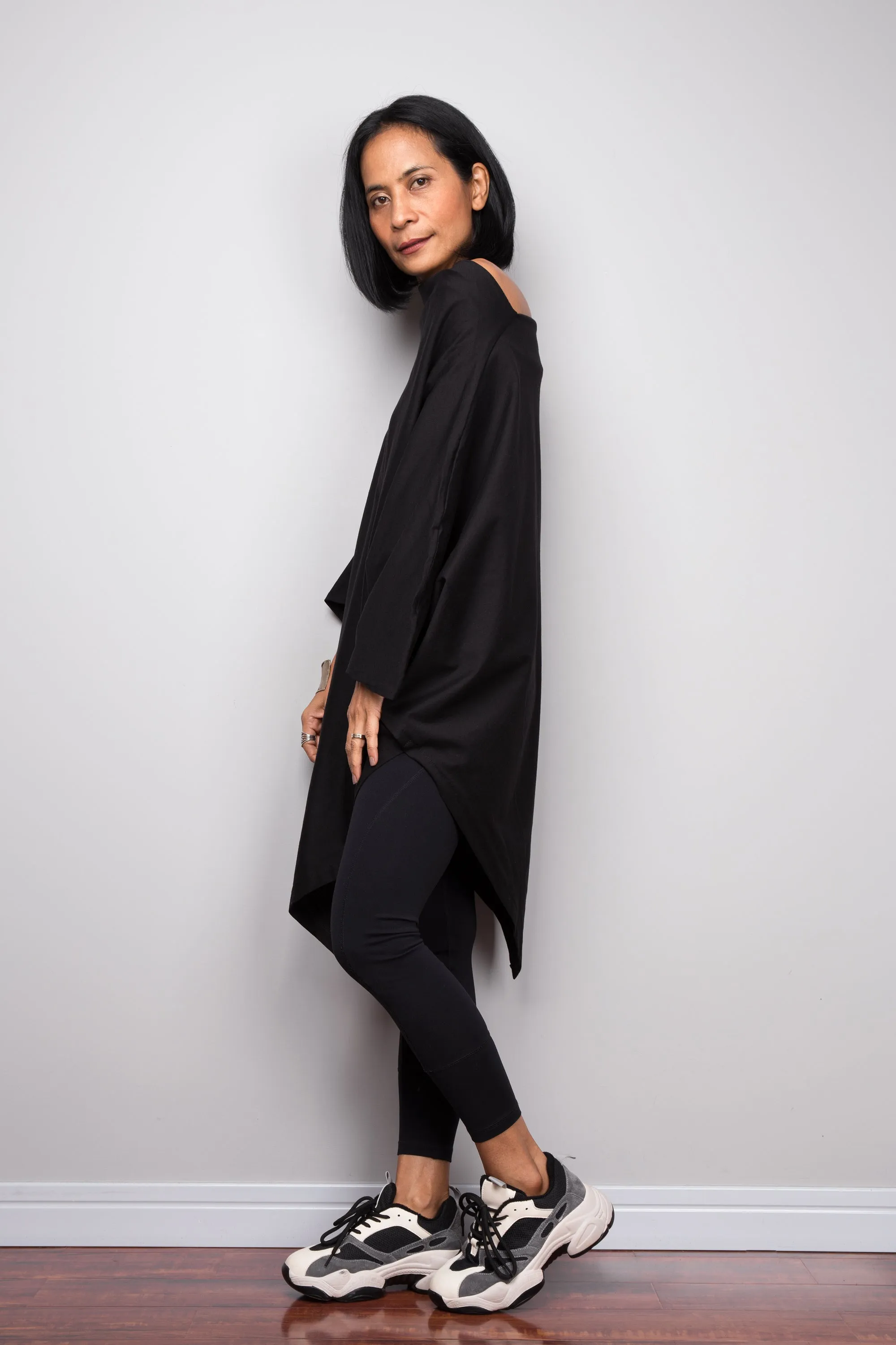 Black Pullover Poncho