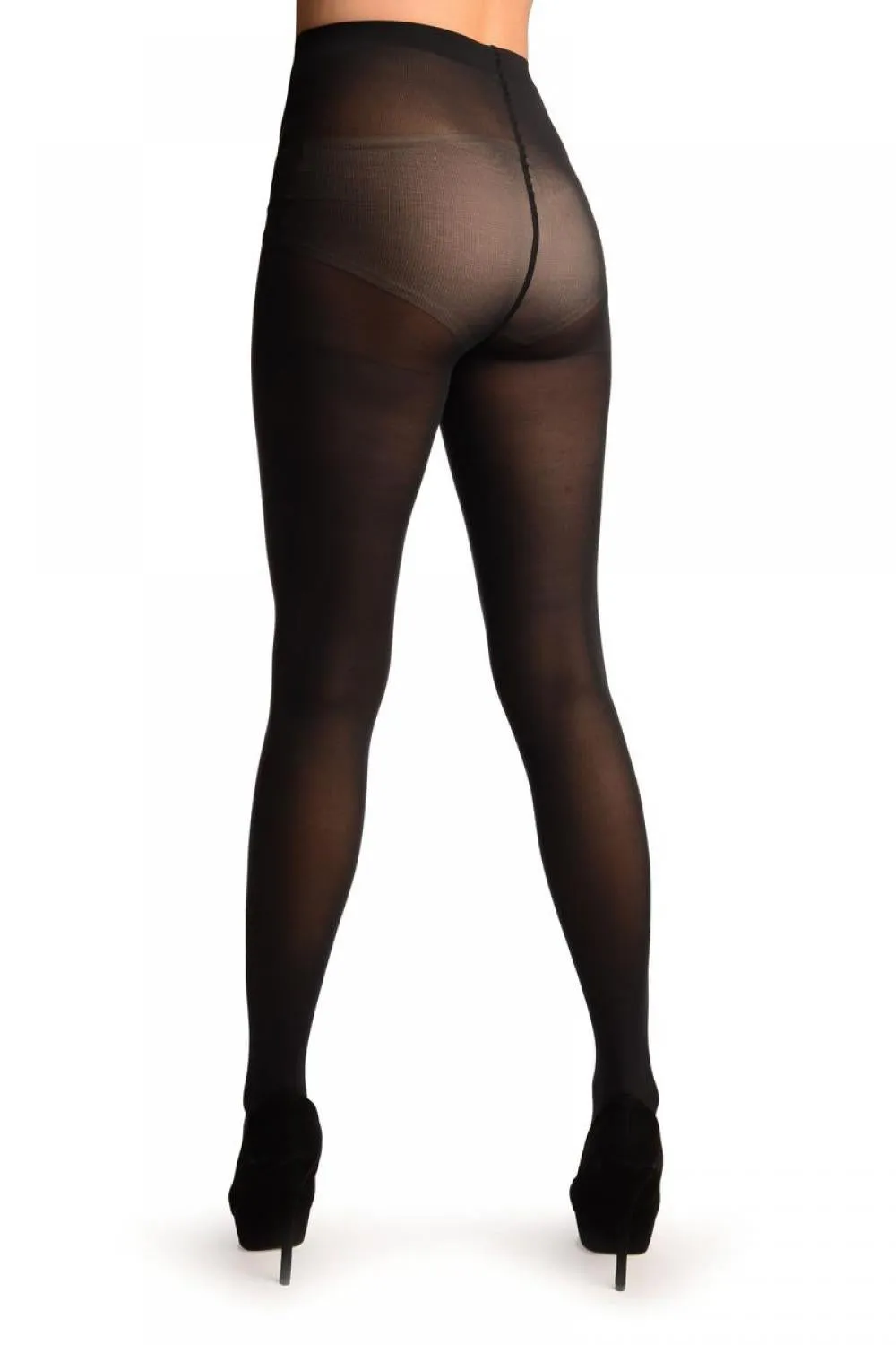 Black With Woven Grey & Dark Grey Diamonds Tights