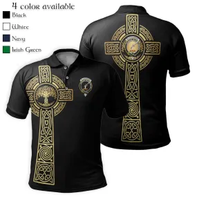 Blackadder Clan Polo Shirt with Golden Celtic Tree Of Life