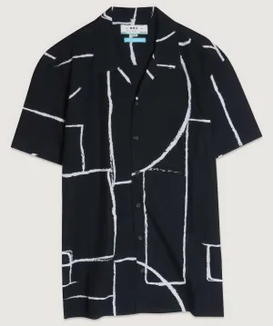 Boho Lines Mens Camp Shirt