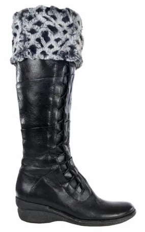 Boot Topper - Luxury Faux Fur in Snow Owl - One Left!