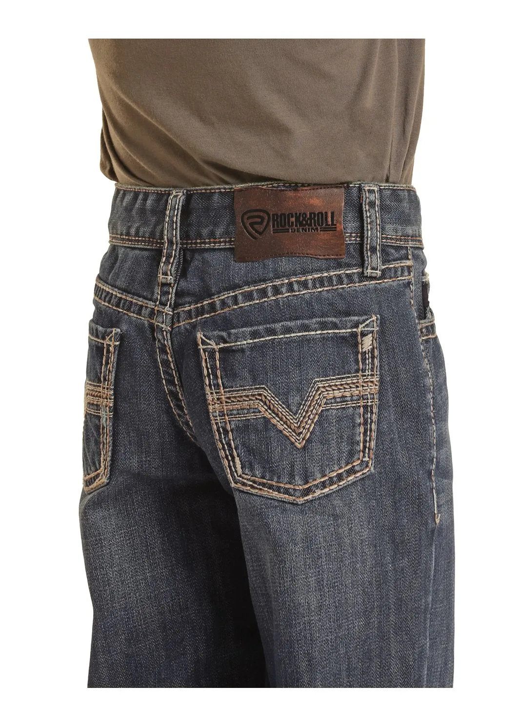 Boy's Rock & Roll Ladder Stitch Bootcut Jean