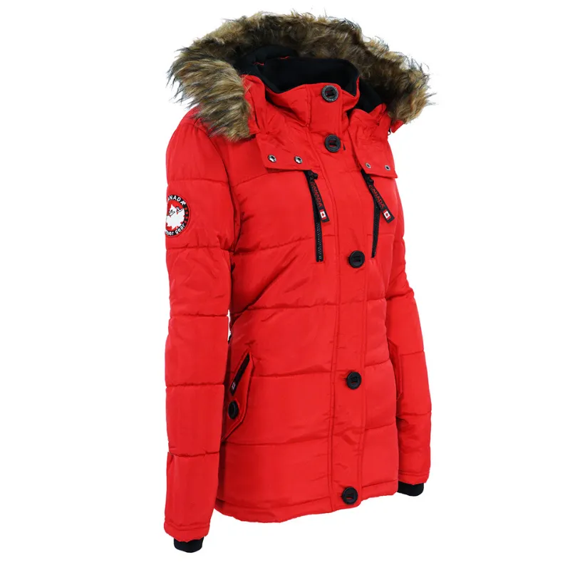 Canada Weather Gear Women's Puffer Jacket with Fur Trim Hood