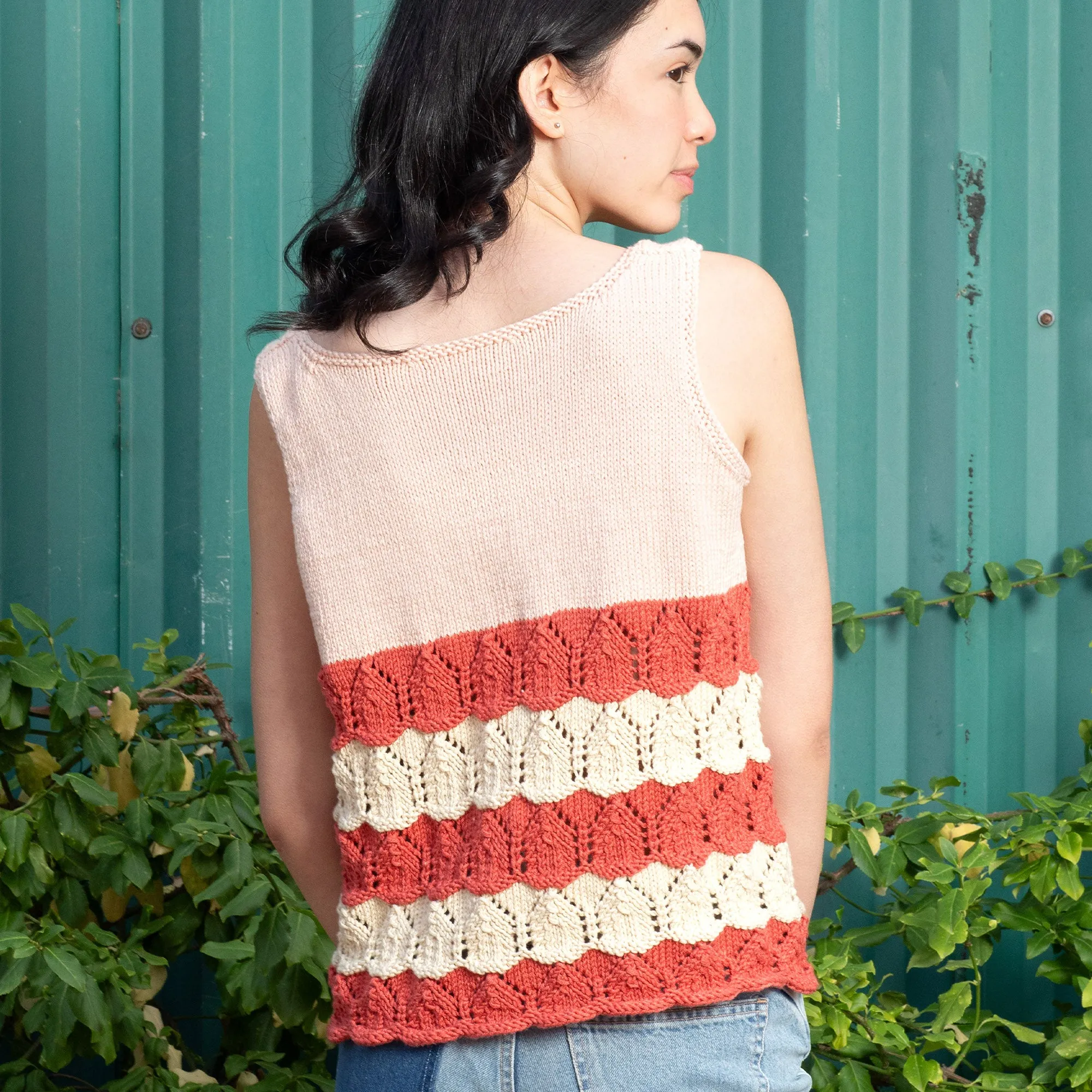 Caron Color Block Knit Tank