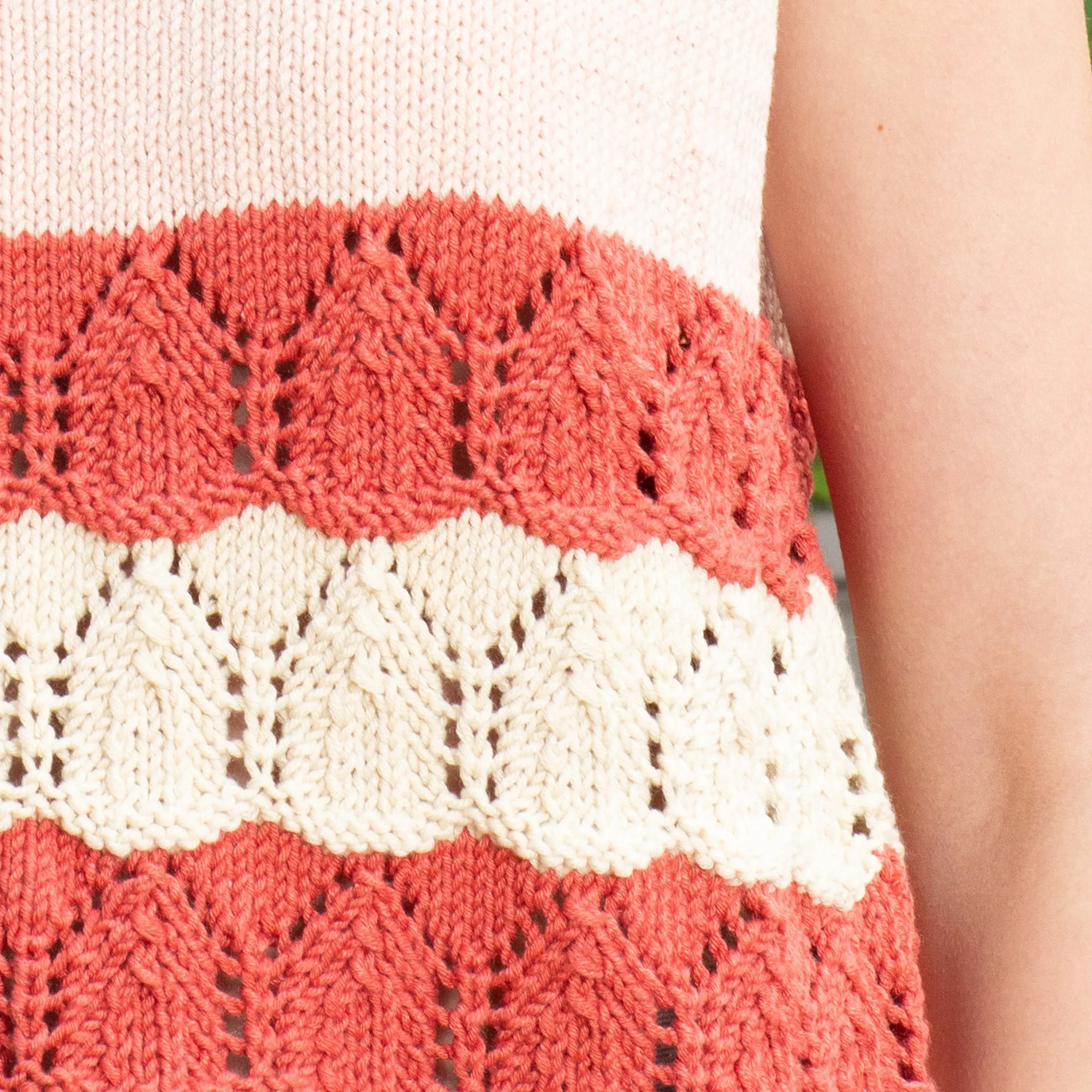 Caron Color Block Knit Tank