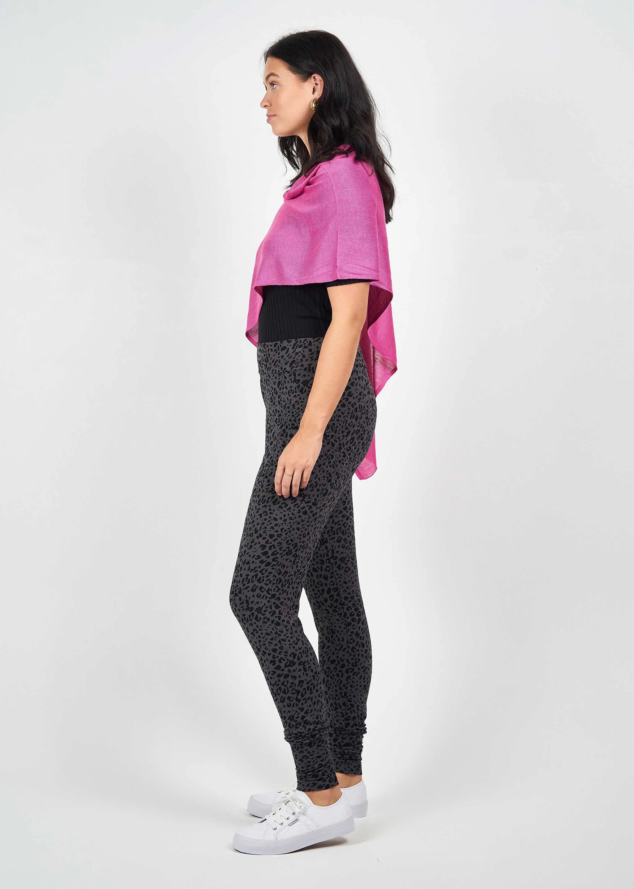 Carrie Cashmere/Bamboo Poncho - Rose Violet