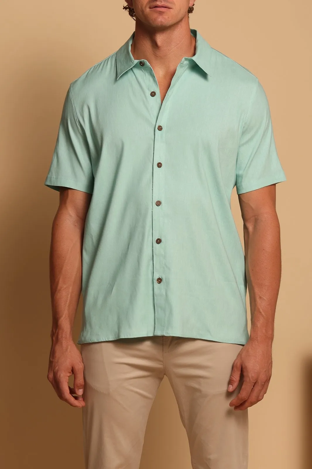 CHARLES LINEN CAMP SHIRT