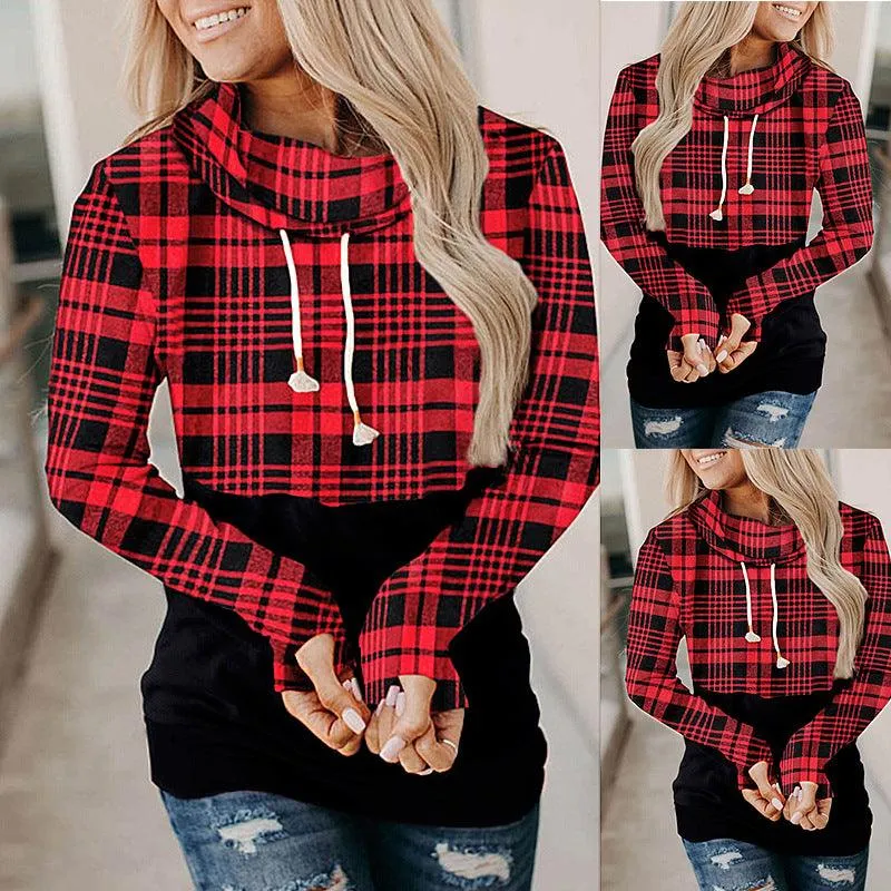 Checked Coat With Hood And Lace Up Padded Sweatshirt