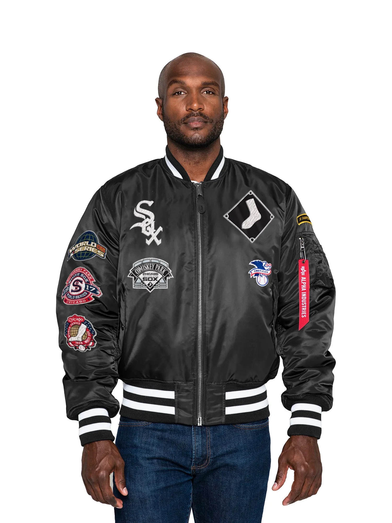 CHICAGO WHITE SOX X ALPHA X NEW ERA MA-1 BOMBER JACKET