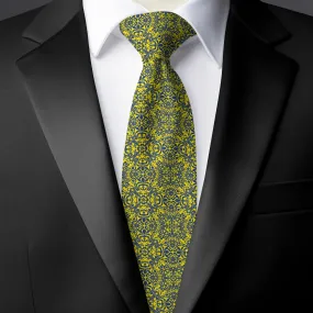 Chokore Yellow & Blue Silk Tie - Indian At Heart range