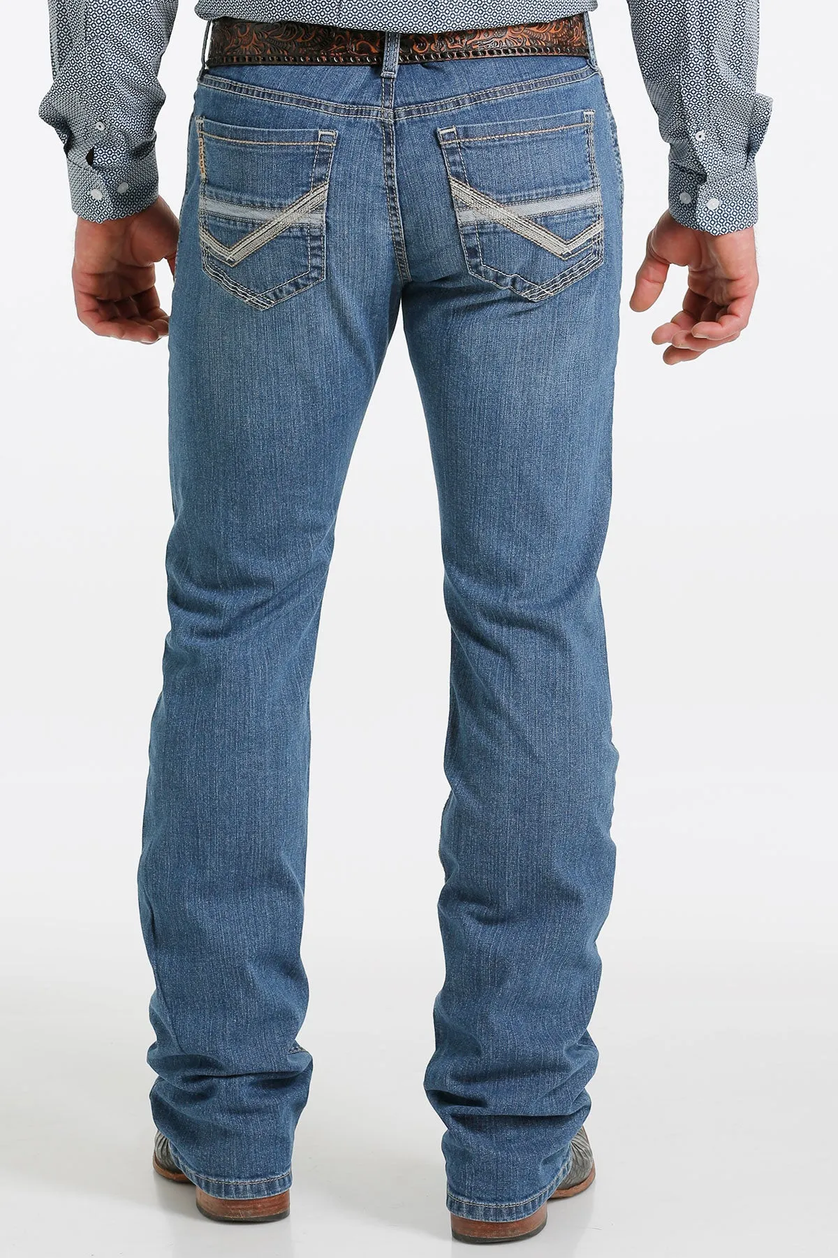 Cinch Men's Ian Slim Fit Jean in Medium Stone