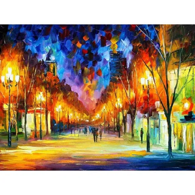 City Nights Crystal Diamond Painting, full drill square