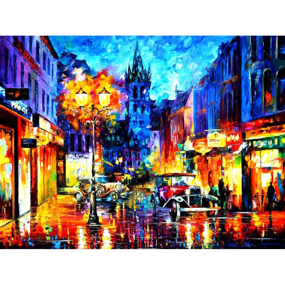 City Nights Crystal Diamond Painting, full drill square