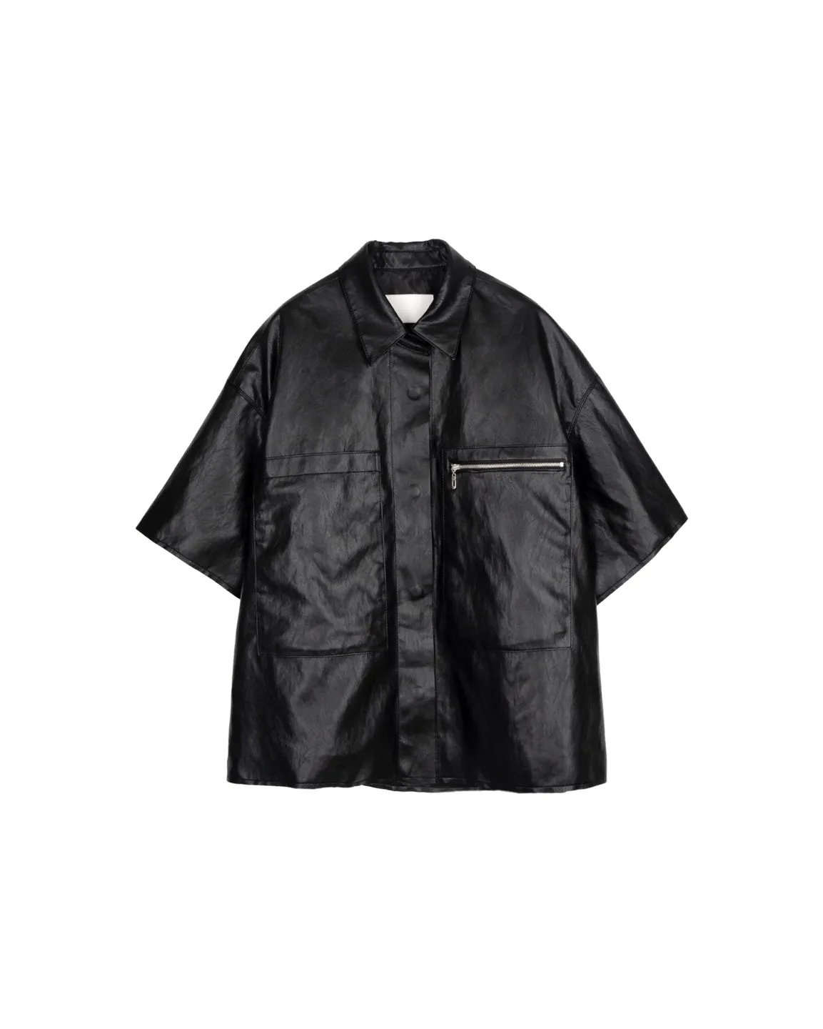 Clean vegan leather shirt