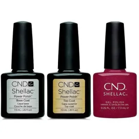 CND - Shellac Combo - Base, Top & Rebellious Ruby