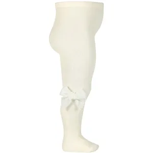 Cóndor Off-White Cotton Tights w. Bow