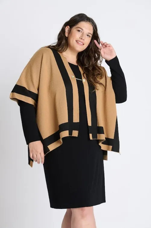 Colorblock Poncho